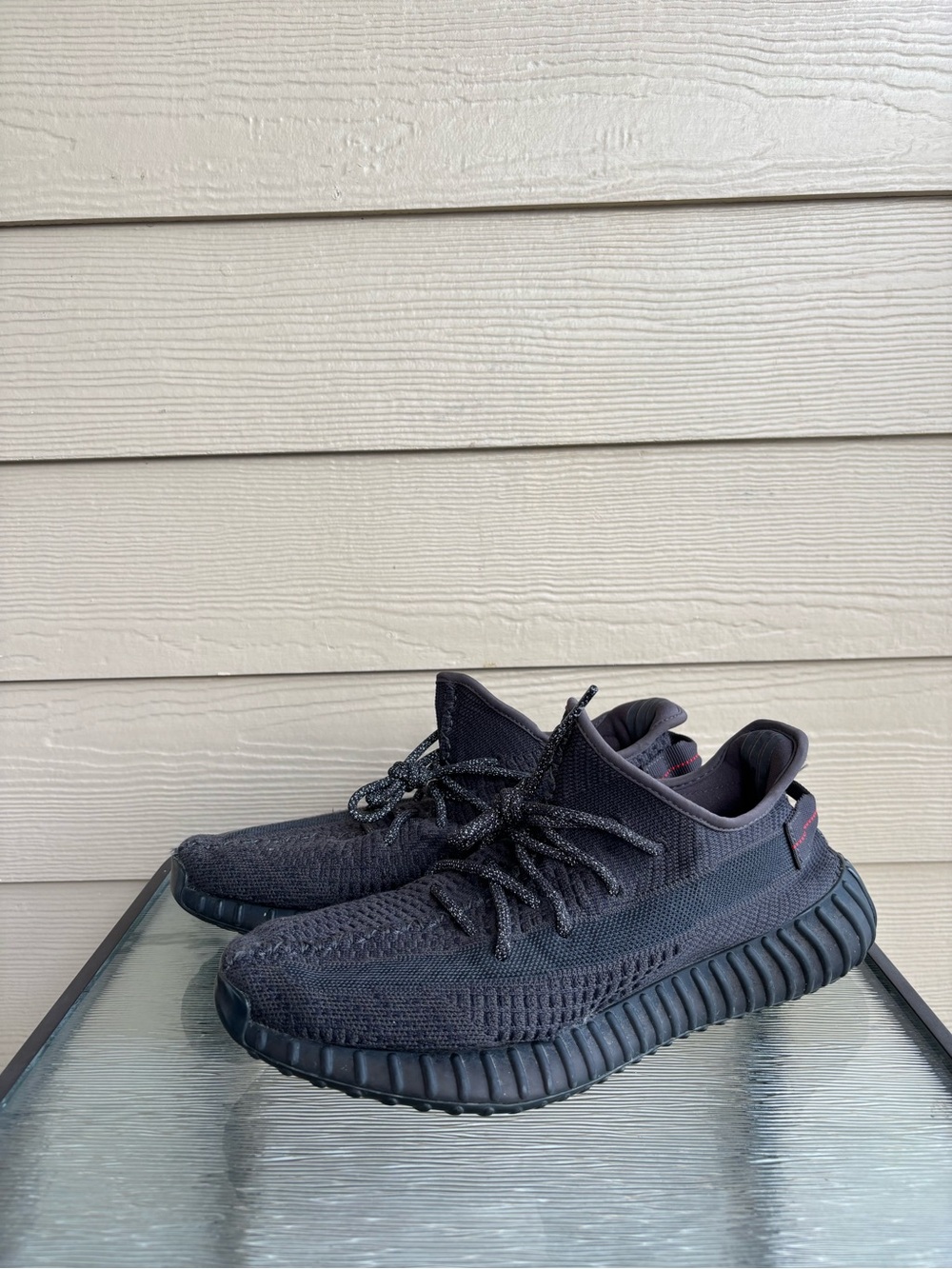 Kanye West Adidas Yeezy Black Knit Low-Top Athletic Sneakers